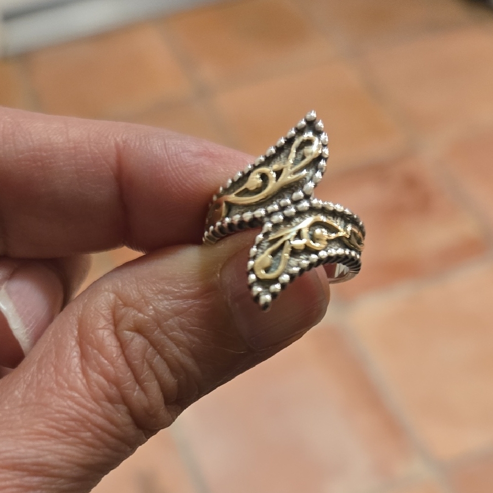 Elegant Silver and Gold Women's Ring